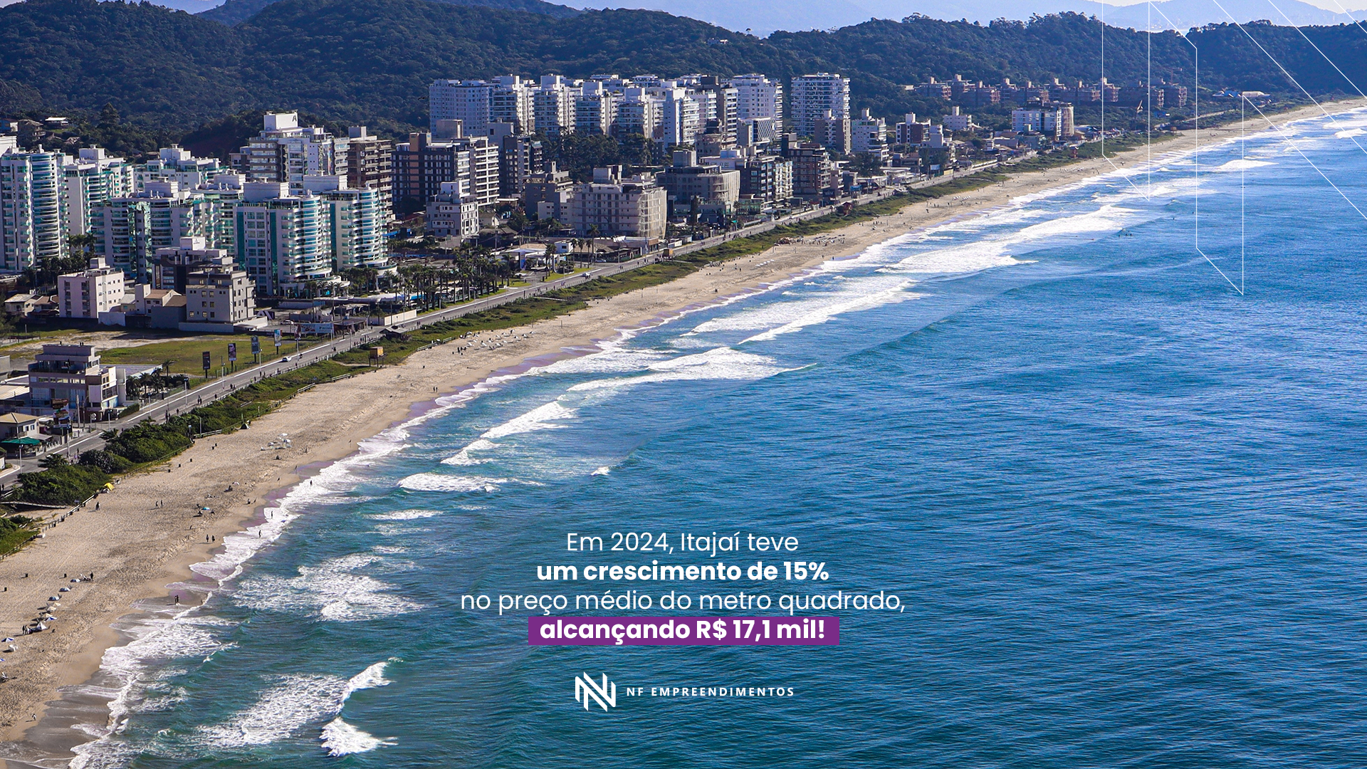 Em 2024, Itajaí teve um crescimento de 15% no preço médio do metro quadrado, alcançando R$ 17,1 mil!